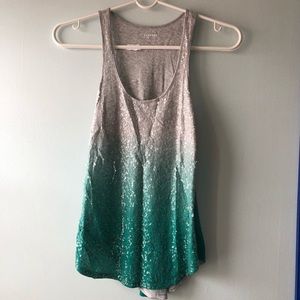 Sequin ombre tank